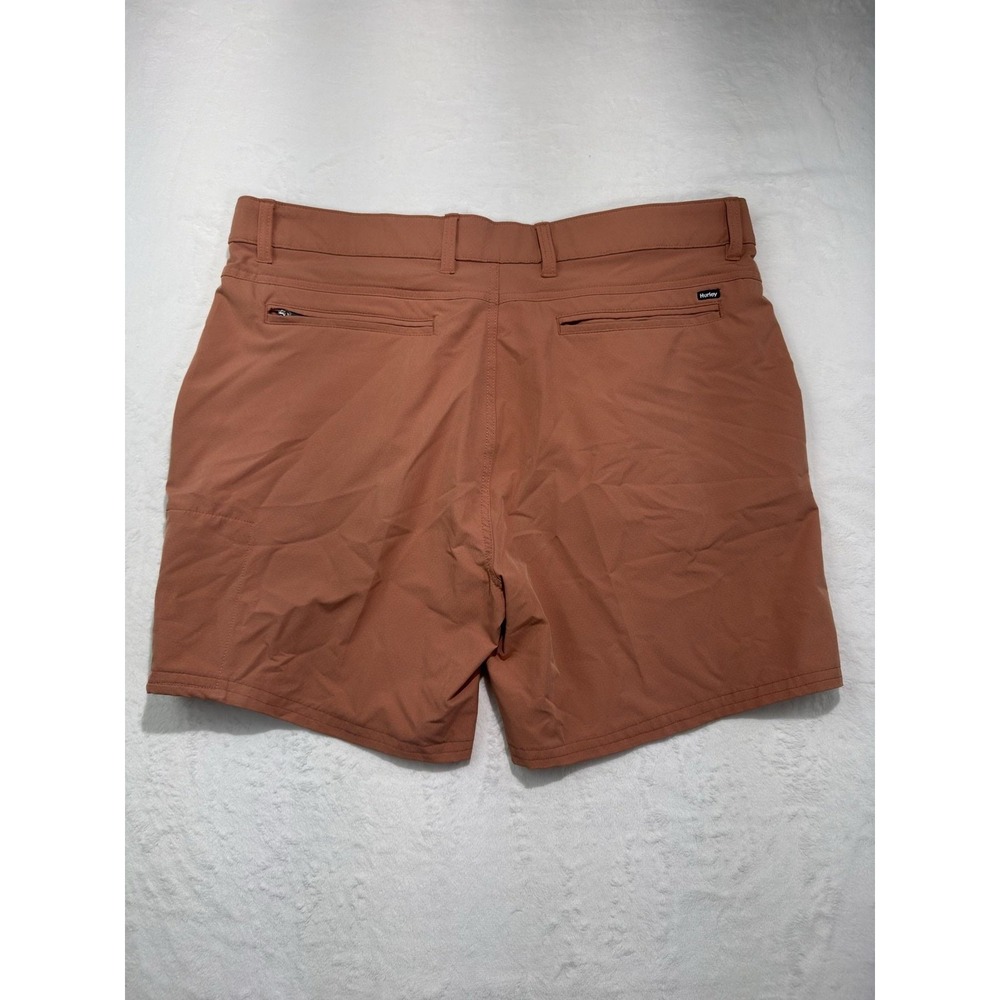 Hurley Shorts Mens 38 Brown 8 Inch Inseam Chino Flat Front Stretch Casual Golf - Picture 7 of 7